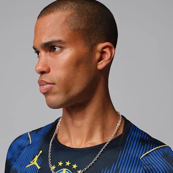 Camisa Brasil Jordan II 2026/27 Nike Torcedor Pro Masculina - Azul