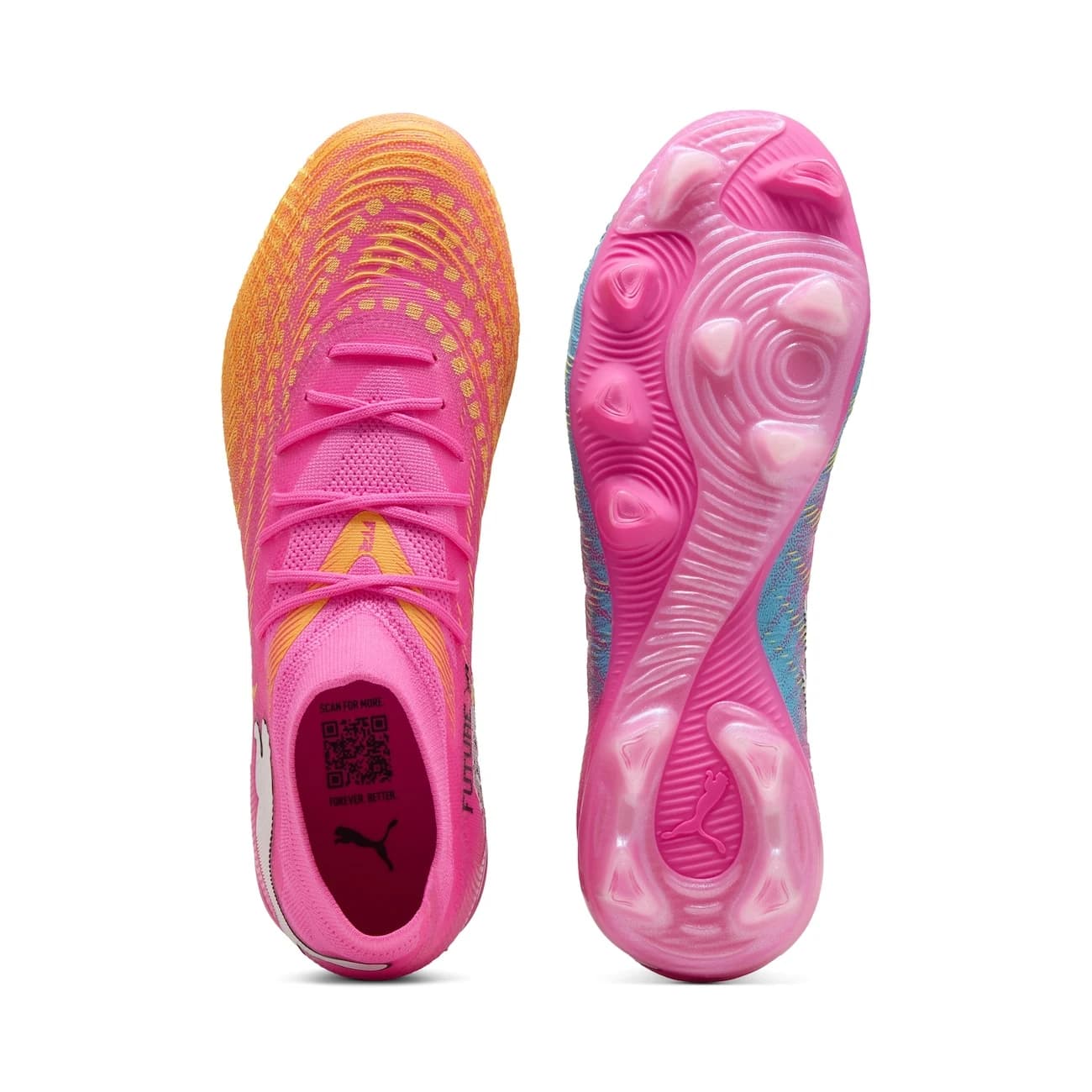 Chuteira de Campo Adulto Puma Neymar Future 9 Match - Rosa/Amarelo