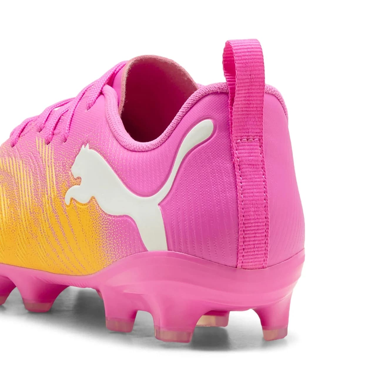 Chuteira de Campo Infantil Puma Neymar Future 9 Play - Rosa/Amarelo