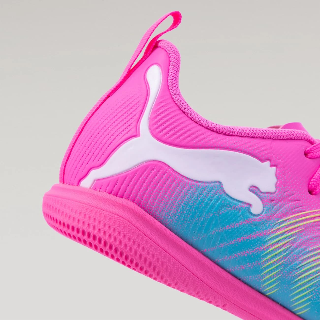 Chuteira Futsal Infantil Puma Neymar Future 9 Play - Rosa/Amarelo