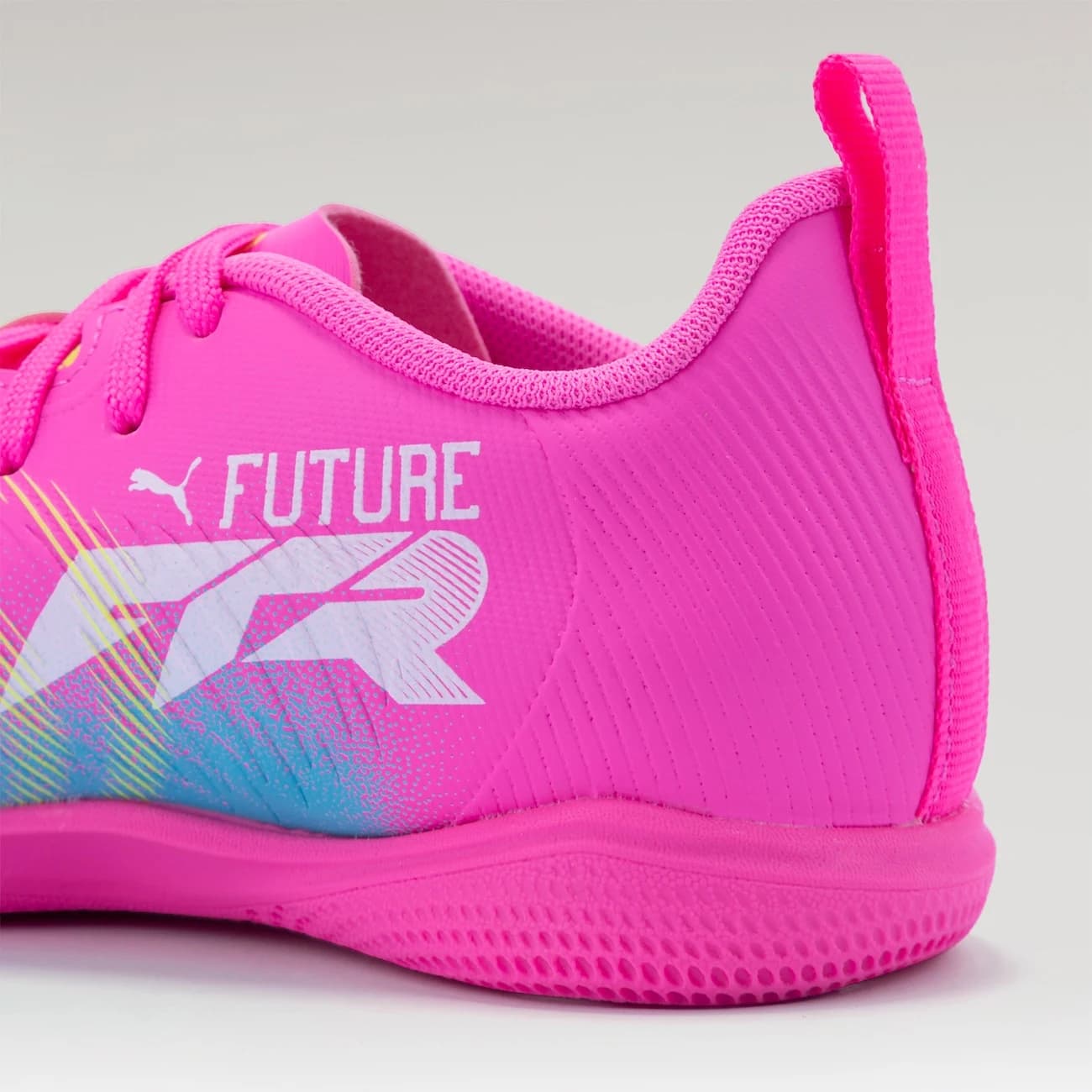 Chuteira Futsal Infantil Puma Neymar Future 9 Play - Rosa/Amarelo