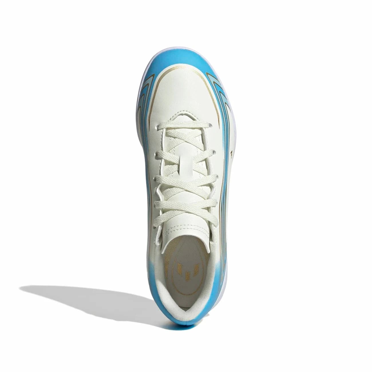 Chuteira Futsal Infantil adidas F50 Messi Club - Branco/Azul