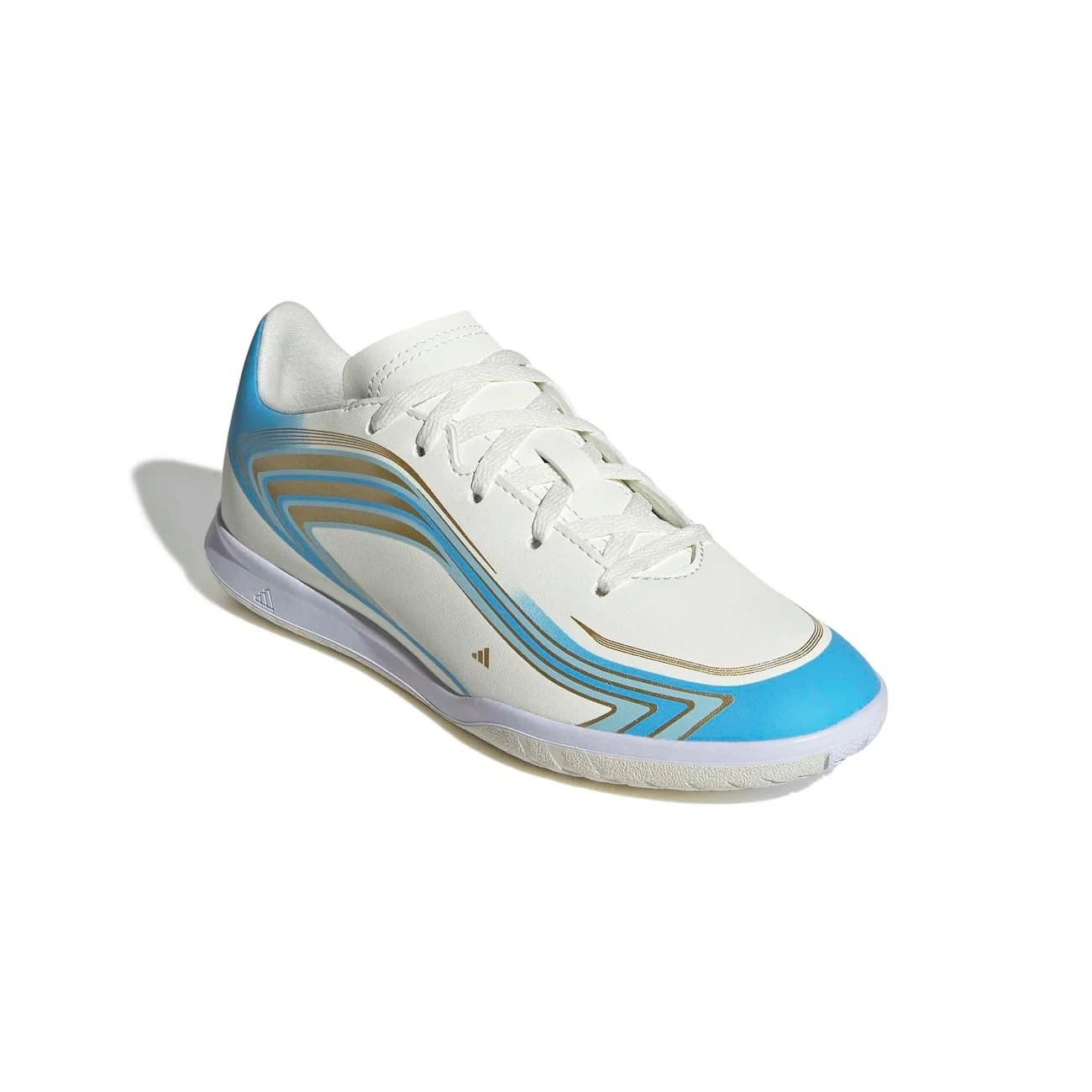 Chuteira Futsal Infantil adidas F50 Messi Club - Branco/Azul