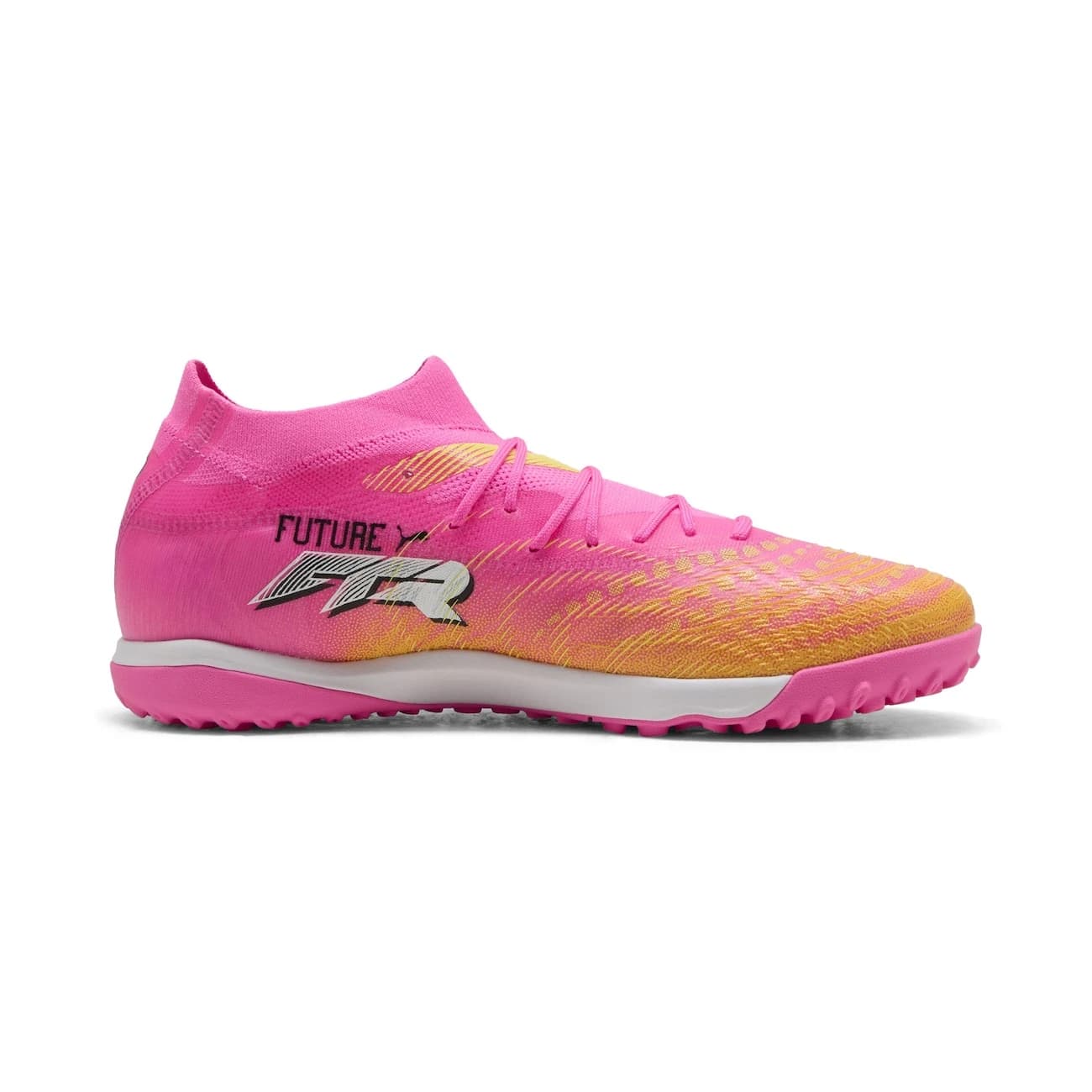 Chuteira Society Adulto Puma Neymar Future 9 Match - Rosa/Amarelo