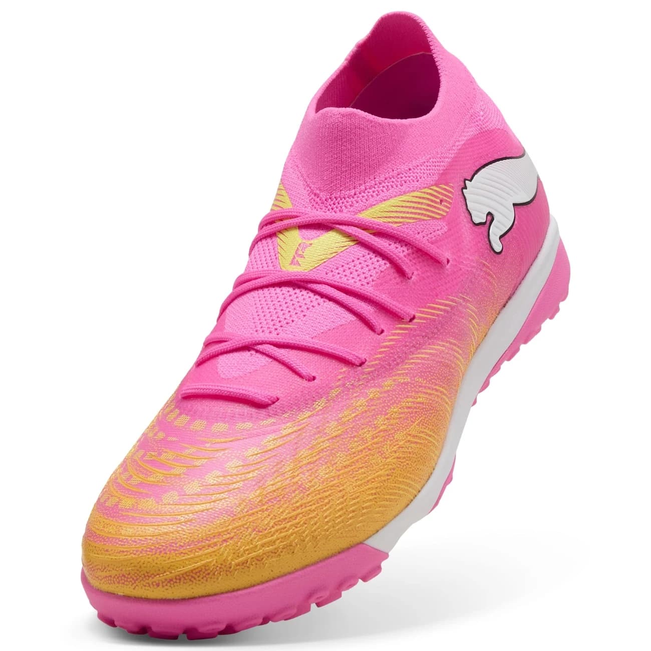 Chuteira Society Adulto Puma Neymar Future 9 Match - Rosa/Amarelo