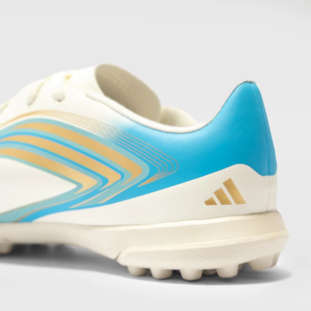 Chuteira Society Infantil adidas F50 Messi Club - Branco/Azul