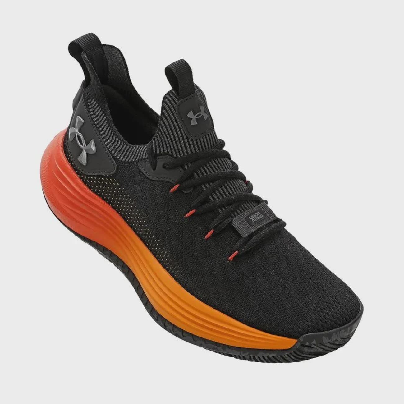 Tênis Masculino Under Armour Hooper Basquete - Preto/Laranja
