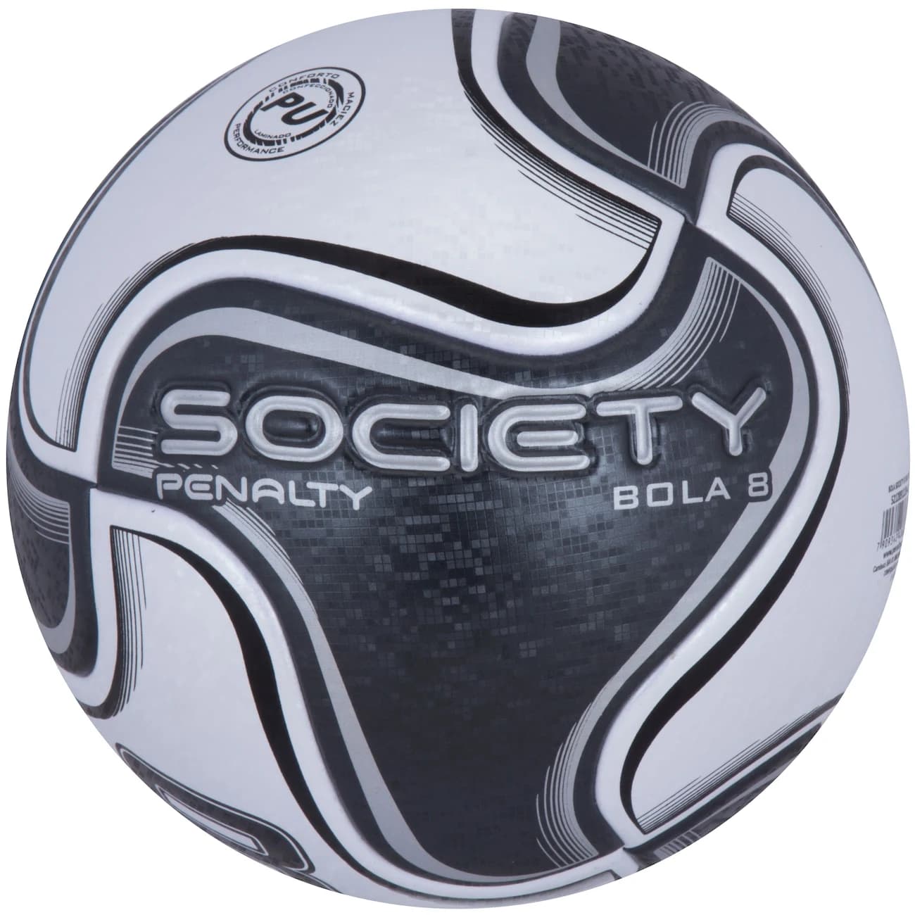 Bola Society Penalty 8 X - Branco/Preto