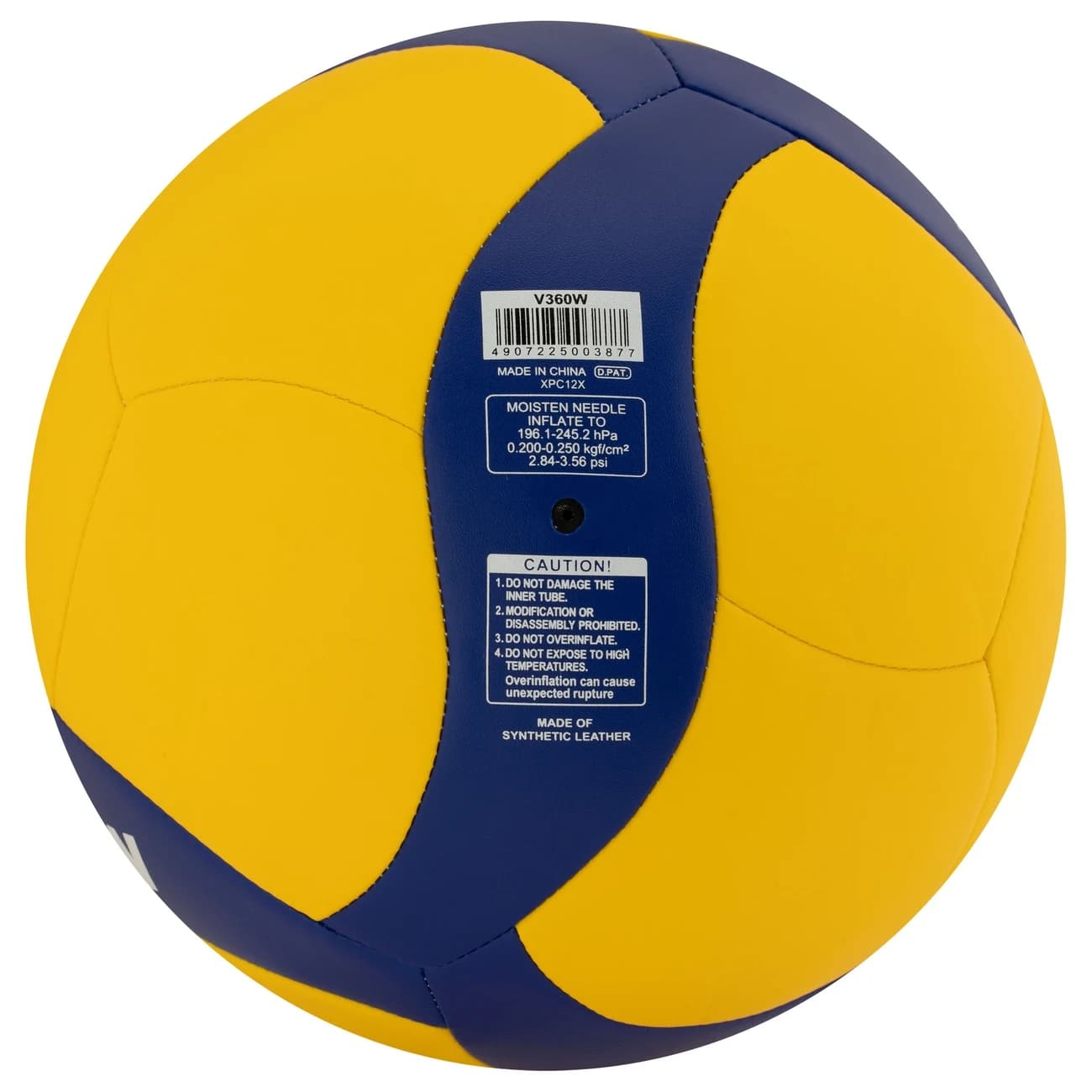 Bola de Vôlei Mikasa V360W Couro Sintético - Amarelo Esc/Azul