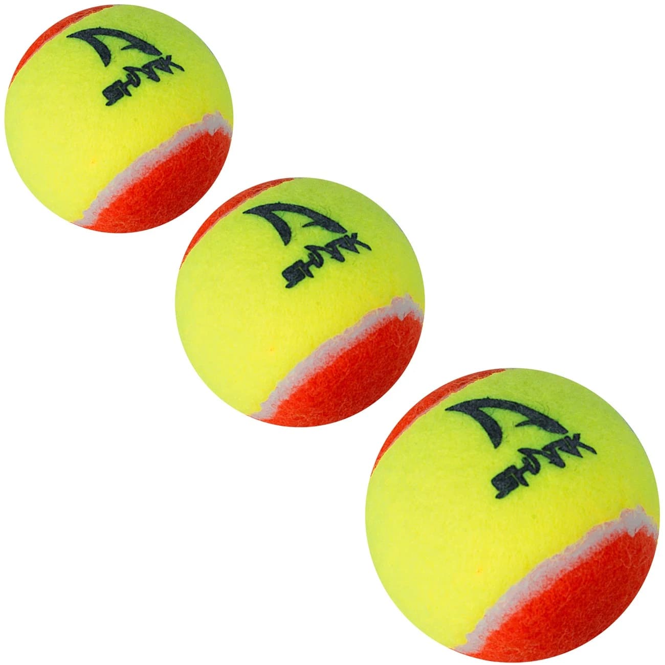 Bola de Tênis Beach Tennis Shark - 3 Unidades - Amarelo Fluor
