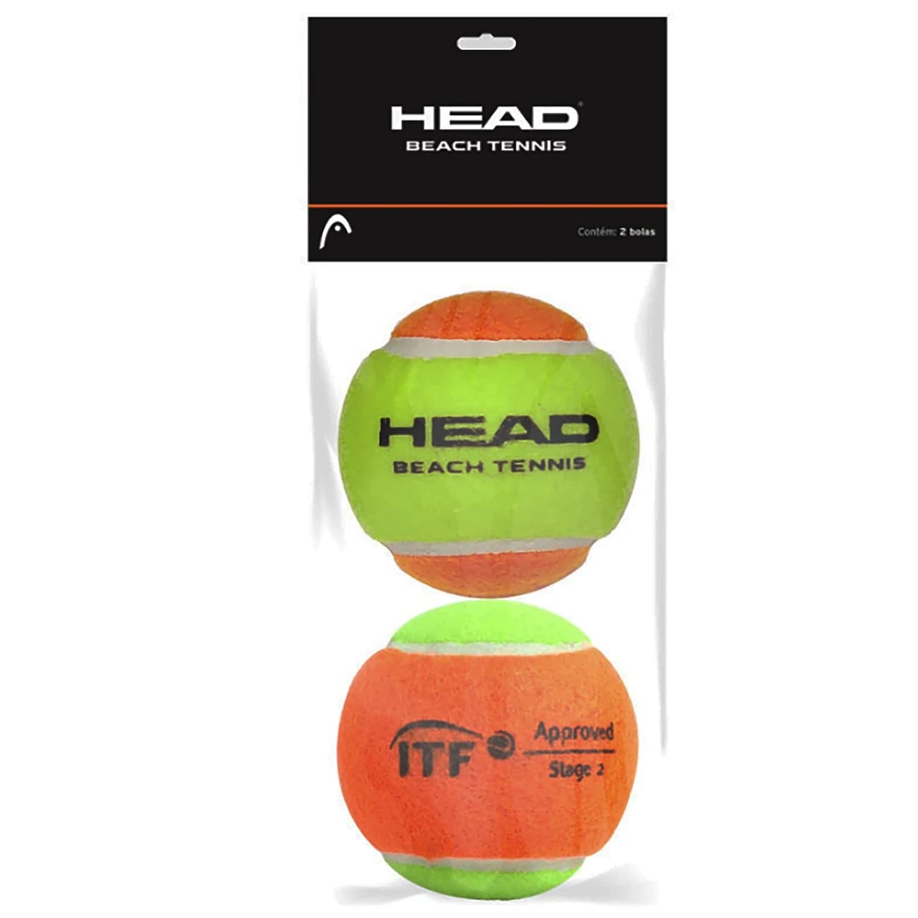 Bola de Beach Tennis Head PCT 2 Unidades - Amarelo/Laranja Esc