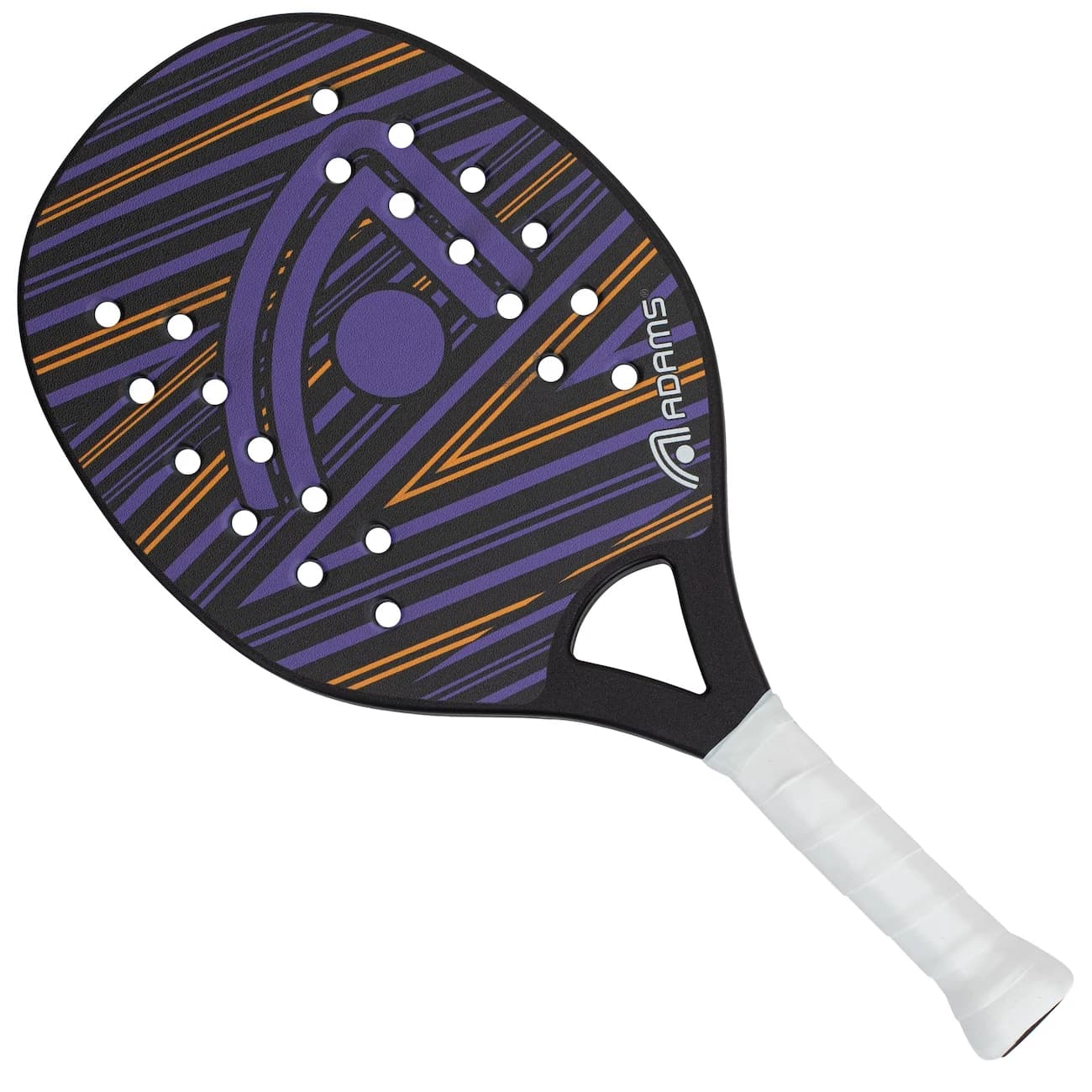 Kit Beach Tennis Adams 2 Raquetes com Bolinha Unissex - Preto/Roxo