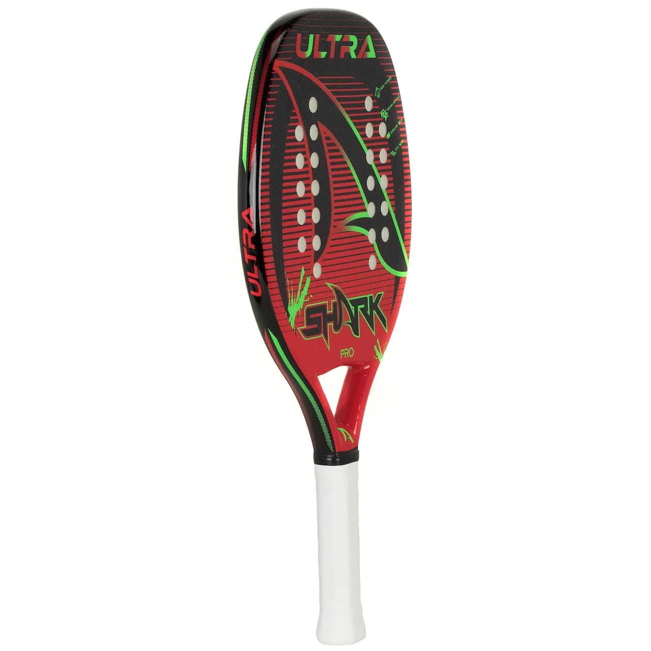 Raquete de Beach Tennis Shark Ultra - Adulto - Preto/Vermelho