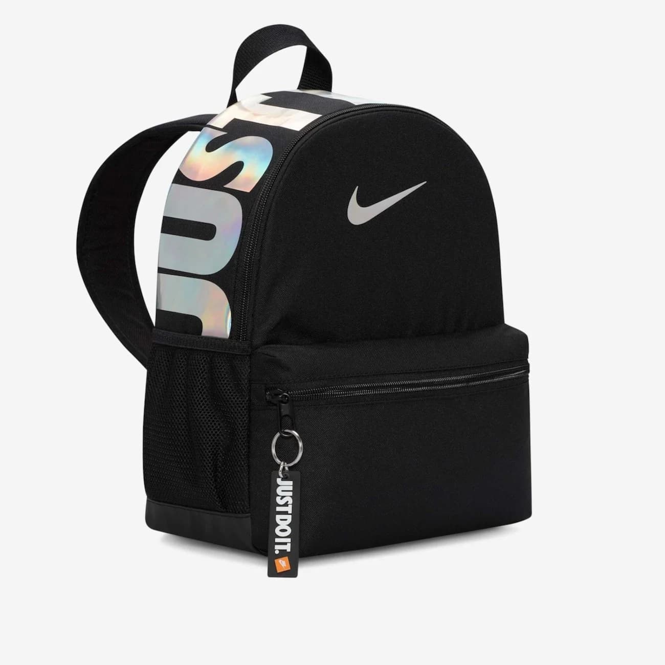 Mochila Infantil Nike Brasilia Mini JDI - Preto/Prata